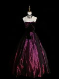Charming Ball Gown Strapless Grape Sweet 16 Dresses Quinceanera Dress Prom Dress Long 15 Vestidos De Fiesta HZ0311