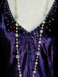 Vintage Mermaid V Neck Purple With Beads College Formal Outfit Long Prom Graduation Dresses For Teens HZ0311