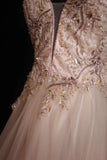 Retro A Line Spaghetti Strap Blush Pink 90s Tulle Long Prom Dresses Inspo 18th Birthday Outfits Formal Dress HZ0311