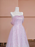 Sparkly A line Off The Shoulder Pink Sequined With Short Sleeves Formal Evening Dress Gowns Long Prom Dresses HZ0311
