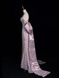 Stunning Mermaid Scoop Pink Sequined Prom Dresses Inspiration Evening Dress Princess Graduation Gown HZ0311