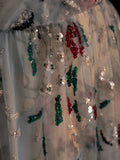 Elegant A line V Neck Floral Tulle Long Prom Dresses For Teens Evening Outfits Formal Dress HZ0311