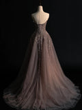 Modest Ball Gown Sweethart Tulle With Beadings College Formal Outfits Long Prom Inspo Graduation Dresses HZ0311