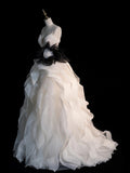 Beautiful Ball Gown Spaghetti Strap White Tulle Long Prom Dresses Inspiration Evening Gowns Formal Dress HZ0311
