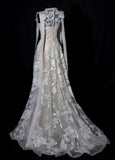 Luxurious Wedding Dresses A line Scoop Neck With Lace Brides Dress Fitted Bridal Gowns HZ0311