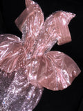 Princess Mermaid Strapless Pink Sequined Long Formal Evening Dress Formal 18th Birthday Gowns Prom Dresses HZ0311