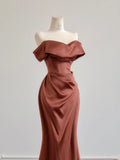 Glamorous Mermaid Off The Shoulder With Short Sleeves Prom Dresses Long Evening Formal Gown BirthdayParty Gowns HZ0311