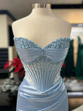 Modest Mermaid Sweetheart Pink Split Prom Dresses Inspo For Teens Formal Dress Party Outfits Prom Gowns HZ0311