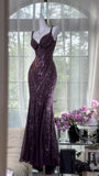 Mermaid Purple Luxury Gorgeous Beading Fashion Elegant Long Prom dresses Formal Evening Party Gown Vestidos De Dia HZ0311