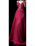 Modest Mermaid Sweetheart Hot Pink Chiffon With Beaded Bodice College Formal Outfit Long Prom Graduation Dresses For Teens HZ0311