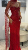 Classy Mermaid Sweetheart Burgundy Tulle Beads Prom Dresses Inspo For Teens Formal Dress Party Outfits Prom Gowns HZ0311