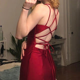 Burgundy Mermaid Long Prom Evening Dress Formal Gowns Inspo Evening Outfit HZ0311