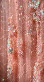 Mermaid Coral Formal Dresses Tulle Sequin Sweetheart Neck Long Prom Dresses Coral Evening Dresses HZ0311