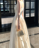 Elegant Prom Dress Square Neck Pleated Crystal Gala Gown Shcool Cocktail Outfits Evening Dresses HZ0427