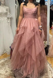 Chic Prom Dress Strapless Tulle Pleated Evening Dresses Birthday Party Outfits Gala Gown HZ0427