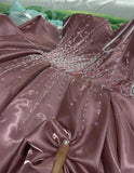 Beauty Prom Dress Sweetheart Beading Pleated Evening Dresses Birthday Party Outfits Gala Gown HZ0427