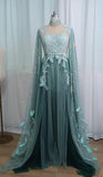 Fashion Prom Dress High Collar Pleated Tulle Evening Dresses Gala Gown Birthday Party Outfits HZ0427