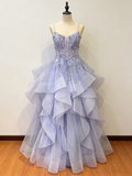 Stunning Prom Dress Spaghetti Straps Pleated Tulle Evening Dresses Gala Gown Birthday Party Outfits HZ0427