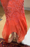 Pretty Prom Dress Chiffon Spaghetti Straps Beading Evening Dresses Gala Gown Cocktail Outfits HZ0427
