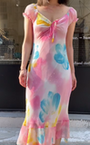 Fashion Prom Dress Chiffion V-neck Pleated Evening Dresses Print Gala Gown Cocktail Outfits HZ0427