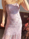 Chic Prom Dress Strapless Beading Evening Dresses Gala Gown Cocktail Outfits HZ0427