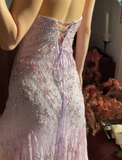 Chic Prom Dress Strapless Beading Evening Dresses Gala Gown Cocktail Outfits HZ0427