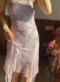 Chic Prom Dress Strapless Beading Evening Dresses Gala Gown Cocktail Outfits HZ0427