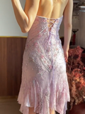 Chic Prom Dress Strapless Beading Evening Dresses Gala Gown Cocktail Outfits HZ0427