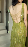New Arrival Prom Dress Crew Neck Beading Evening Dresses Backless Gala Gown Cocktail Outfits HZ0427