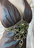 Elegant Prom Dress V-neck Crystal Evening Dress Gala Gown Cocktail Outfits HZ0427