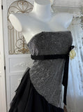 Charming Prom Dress Strapless Pleated Tulle Evening Dress Gala Gown Cocktail Outfits HZ0427
