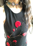 Chic Prom Dress Black Crew Neck Beading Evening Dress Gala Gown Cocktail Outfits HZ0427