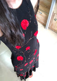 Chic Prom Dress Black Crew Neck Beading Evening Dress Gala Gown Cocktail Outfits HZ0427