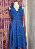 Fashion Prom Dress A Line V-neck Print Pleated Evening Dress Gala Gown Cocktail Outfits HZ0427