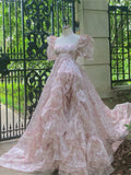 Charming Prom Dress Square Neck Print Pleated Evening Dress Gala Gown Cocktail Outfits HZ0427