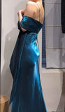 Elegant Prom Dress Satin Spaghetti Straps Cocktail Outfits Evening Dress Gala Gown HZ0427