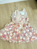 Sweet Homecoming Dress Spaghetti Straps Floral Short Prom Dress Cocktail Outfits Birthday Party Dress HZ0427