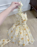 Pretty Homecoming Dress Spaghetti Straps Floral Short Prom Dress Cocktail Outfits Birthday Party Dress HZ0427