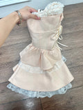 Beauty Homecoming Dress Spaghetti Straps Lace Short Prom Dress Back to School Outfits Birthday Party Dress HZ0427