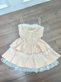 Beauty Homecoming Dress Spaghetti Straps Lace Short Prom Dress Back to School Outfits Birthday Party Dress HZ0427