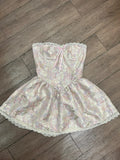 Charming Homecoming Dress Strapless Lace Short Prom Dress Back to School Outfits Birthday Party Dress HZ0427