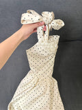 Beauty Homecoming Dress Straps Pleated Polka Dot Short Prom Dress Back to School Outfits Birthday Party Dress HZ0427