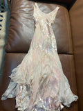 Shiny Prom Dress Crew Neck Tulle Long Cocktail Outfits Evening Dress Gala Gown HZ0427