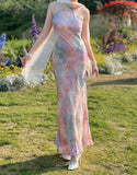 New Arrival Prom Dress Spaghetti Straps Print Evening Dress Long Cocktail Outfits Gala Gown HZ0427