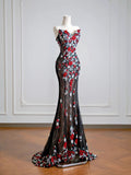 Modest Mermaid Sweetheart Black Tulle With Appliques Long Prom Dresses Impress 18th Birthday Outfits Party Gown HZ0311