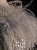 Modest Ball Gown Strapless Sequin Gray Tulle Long Prom Dresses For High School Teens Girls Formal Bridesmaid Dress HZ0311