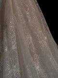 Charming A Line Sweetheart With Appliques White Lace Tulle Wedding Dress Long Fairytale Autumn Bridal Dresses HZ0311