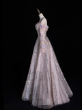 Princess A Line Off The Shoulder Sequined Long Formal Evening Dress Gowns Prom Dresses HZ0311
