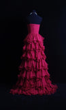 Retro A line Sweetheart Pink Chiffon Layers Tiered 2000s Long Prom Dresses Inspo 19th Birthday Outfits Formal Dress HZ0311