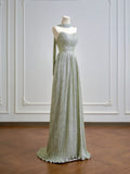 Romantic A Line Strapless Sage Green Long Prom Dresses Impress 18th Birthday Outfits Party Gown HZ0311
